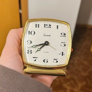 Vintage Gold Forestville Alarm Clock
